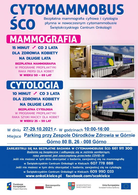 CYTOMAMMOBUS w Gminie Górno W dniach 27-29.10.2021 r.